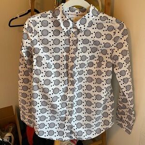 Boden Geometric Cotton Button Down Shirt